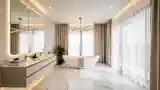 White Marble and Gold Accents