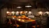Rustic Kitchen with Halloween Ambiance