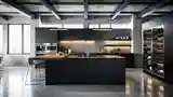 Industrial Kitchen with Dark Tones