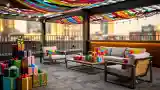 Spacious Industrial Terrace Lounge