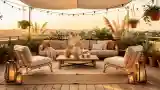 Rooftop Lounge with Natural Textures