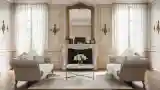 Sofa w Salonie z Marmurem