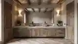 Rustic Bathroom with Wood Accents