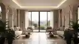 Luxury Living Room with Marble Columns