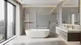 Marble Bathroom with Freestanding Tub