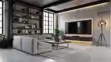 Industrial Artistry in Living Room
