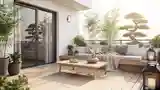 Japandi Terrace with Bamboo and Wood