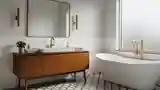Lakoniczna łazienka w stylu modernistycznym