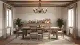 Rustic Dining Room with Warm Wood