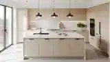 Minimalist Kitchen with Warm Wood