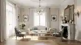 French Style Dining Room with Marble and Gold