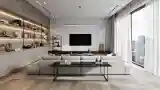 Dining Room with Marble Grandeur