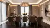 Glamour Dining Room with Marble Floors