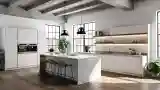 Nowoczesna Kuchnia z Betonem i Drewniem