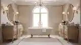 Elegant Classic Bathroom with Marble and Gold Accents