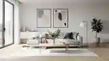 Scandinavian Living Room with Wood and Concrete