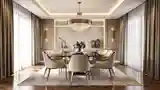 Glamour Dining Room with Crystal Chandelier