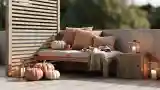 Japandi Terrace in Warm Gold Tones
