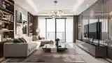 Elegancki salon z marmurami