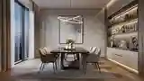 Jadalnia Luxusowa z Marmurowym Stolikiem
