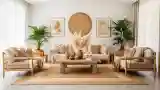 Rustic Living Room with Warm Textures