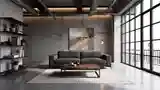 Industrial Living Room in Loft Style