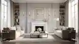 Elegant Living Room with Marble