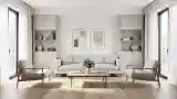 Elegant Living Room with Wood and Beige