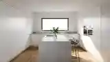 Minimalist Kitchen with Concrete Island