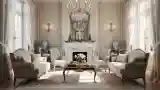 Victorian Lounge with Velvet and Marble