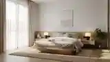 Sypialnia Japandi z Drewnem