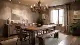 Elegancka Sala Stolowa w Stylu Rustykalnym