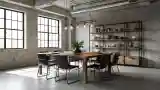 Industrial Dining Room with Raw Textures