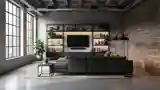 Industrial Living Room in Luxury Style