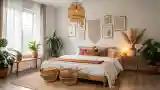 Bohemian Bedroom with Warm Wood