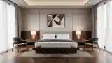 Luxury Bedroom with Wood and Wool