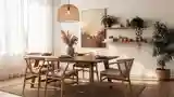 Elegancka Jadalnia Boho z Drewnem