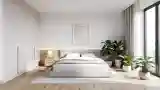 Minimalist Bedroom with Warm Wood