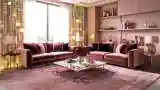 Modern Luxury Living Room in Rose Tones