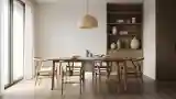 Dinia z drewna i naturalnymi teksturami