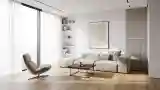 Minimalist Living Room with Wood Flooring