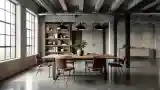 Wnętrze przemysłowe do jedzenia