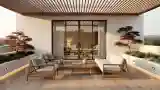 High-End Japandi Terrace with Wood and Stone
