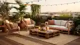 Elegancki Balkon z Drewnem i Rostykiem