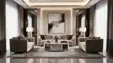 Luxury Lounge in Marble and Velvet