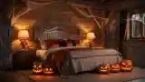 Drewniane Sypialnie z Halloweenem