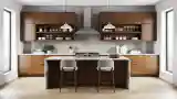 Modern Kitchen with Warm Wood Tone