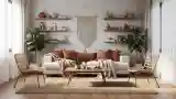 Bohemian Living Room with Wood Accents