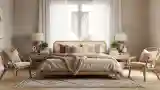 Bohemian Bedroom with Rattan Accents