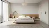 Minimalist Bedroom with Wood